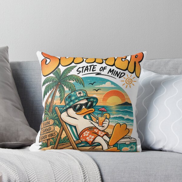 Item preview, Summer State of Mind - Retro Beach Duck Summer Vocation Design designed and sold by RedaSouq.