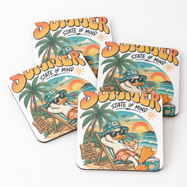 Item preview, Summer State of Mind - Retro Beach Duck Summer Vocation Design designed and sold by RedaSouq.