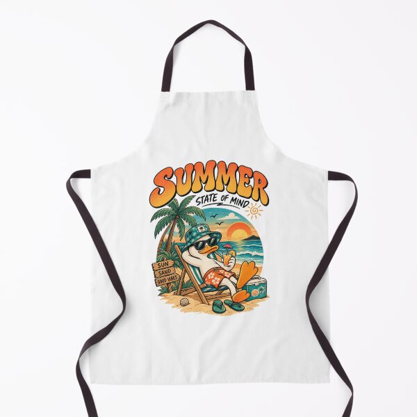 Item preview, Summer State of Mind - Retro Beach Duck Summer Vocation Design designed and sold by RedaSouq.