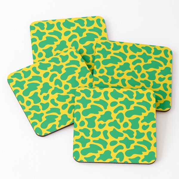 Item preview, Modern Graphic Cow Print Pattern | Green & Yellow designed and sold by Frohyou.