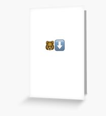 Bear down Greeting Card