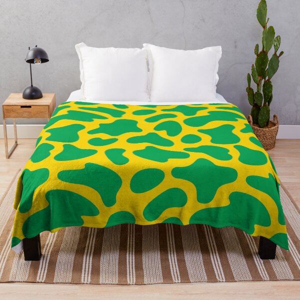 Item preview, Modern Graphic Cow Print Pattern | Green & Yellow designed and sold by Frohyou.