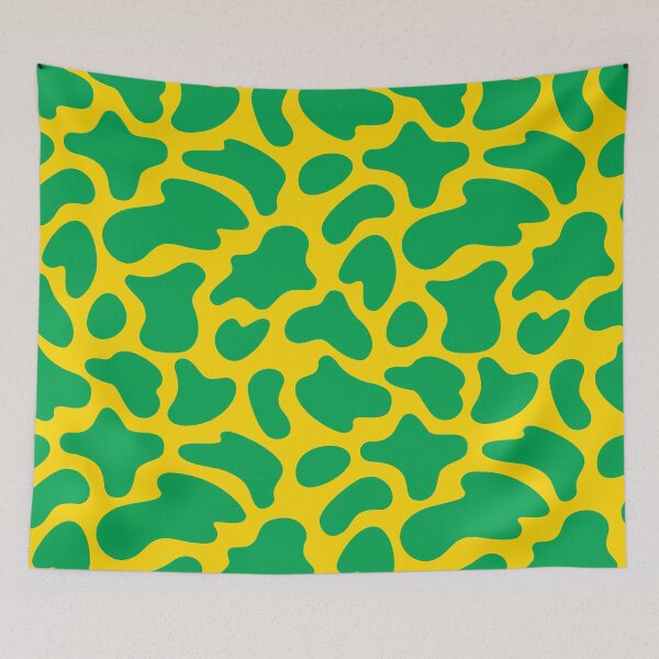 Item preview, Modern Graphic Cow Print Pattern | Green & Yellow designed and sold by Frohyou.