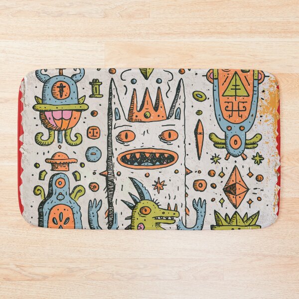 Item preview, Psychedelic Doodle Monster Creatures Art designed and sold by Romgora.