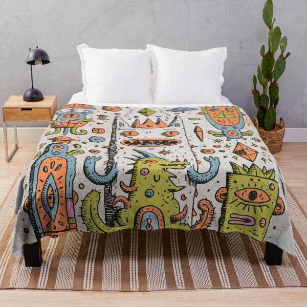 Item preview, Psychedelic Doodle Monster Creatures Art designed and sold by Romgora.