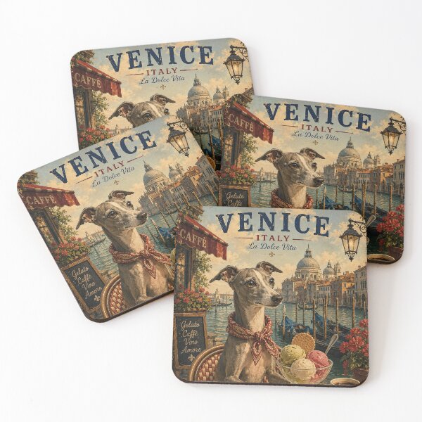 Item preview, Italian Greyhound in Venice – Gelato and Gondolas designed and sold by Erika Kaisersot.