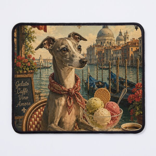 Item preview, Italian Greyhound in Venice – Gelato and Gondolas designed and sold by Erika Kaisersot.
