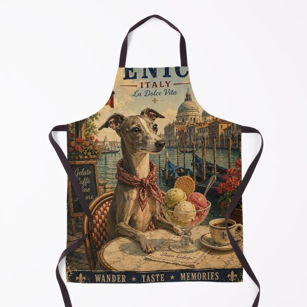 Item preview, Italian Greyhound in Venice – Gelato and Gondolas designed and sold by Erika Kaisersot.