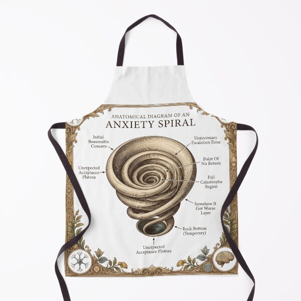 Item preview, Anatomy Of An Anxiety Spiral Vintage Diagram designed and sold by LunaMarkos.
