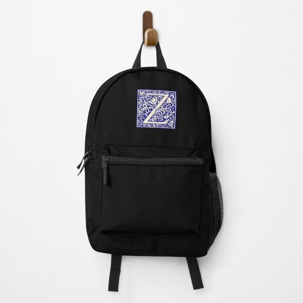 Item preview, William Morris Vintage Letter Z Monogram Initial Blue designed and sold by Jeallan Designs.