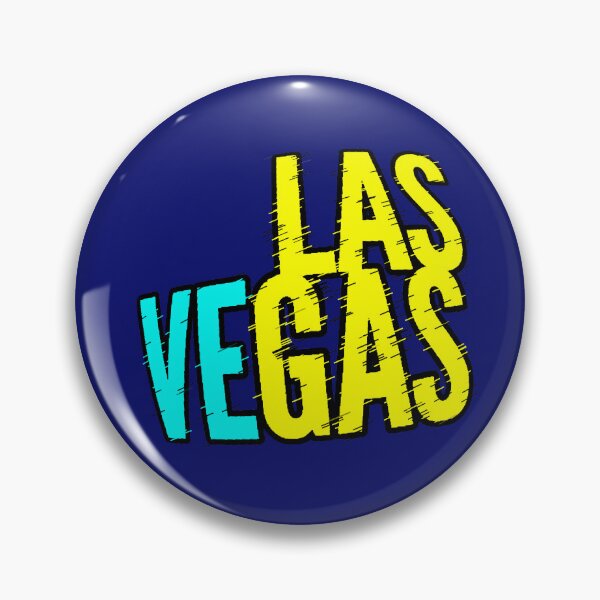 Item preview, Neon Las Vegas | Yellow and Blue Typographic Design designed and sold by AstronautMerch.