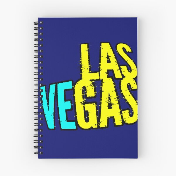 Item preview, Neon Las Vegas | Yellow and Blue Typographic Design designed and sold by AstronautMerch.