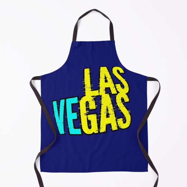 Item preview, Neon Las Vegas | Yellow and Blue Typographic Design designed and sold by AstronautMerch.