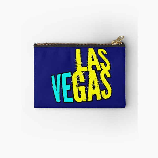 Item preview, Neon Las Vegas | Yellow and Blue Typographic Design designed and sold by AstronautMerch.