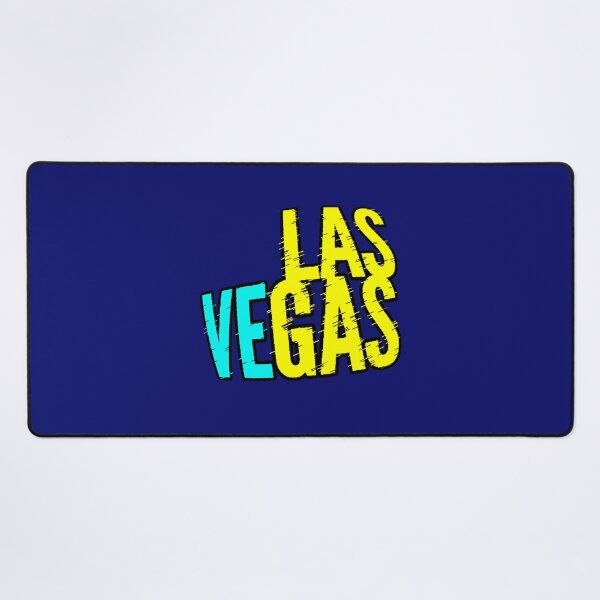 Item preview, Neon Las Vegas | Yellow and Blue Typographic Design designed and sold by AstronautMerch.