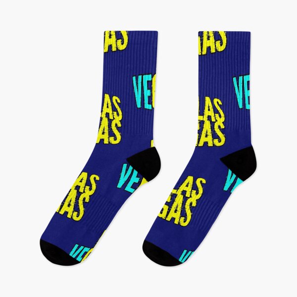 Item preview, Neon Las Vegas | Yellow and Blue Typographic Design designed and sold by AstronautMerch.