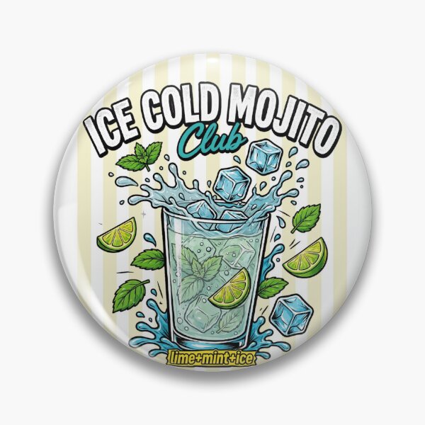 Item preview, Ice Cold Mojito Club - Lime Mint Ice - Retro Summer Cocktail designed and sold by Neurospicy Trolls.