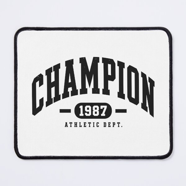 Item preview, Champion 1987 Athletic Dept Vintage Typography Graphic designed and sold by Orivane Shop.