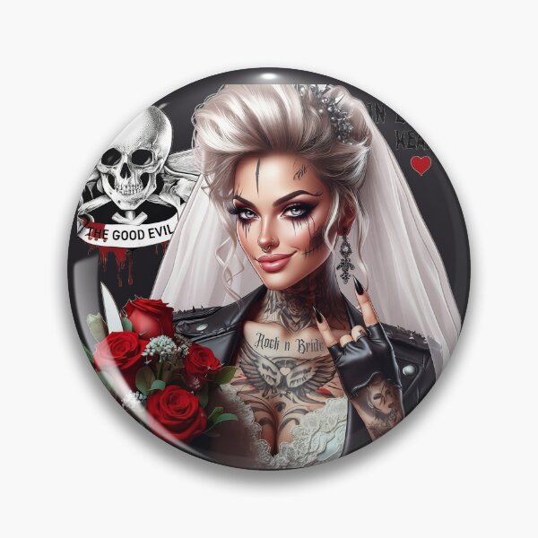 Item preview, Rock Bride Skull Tattoo Piercing designed and sold by Voodoo Store Paranormal Collections.