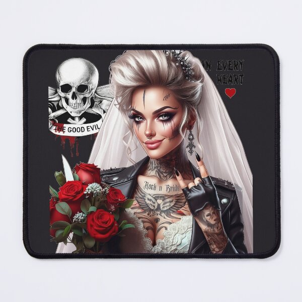 Item preview, Rock Bride Skull Tattoo Piercing designed and sold by Voodoo Store Paranormal Collections.