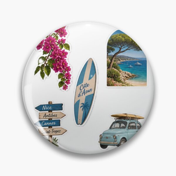 Item preview, Côte d’Azur Stickers – French Riviera, Mediterranean & Sun designed and sold by Madame-Verny.
