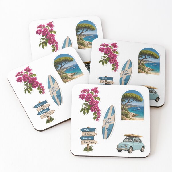 Item preview, Côte d’Azur Stickers – French Riviera, Mediterranean & Sun designed and sold by Madame-Verny.