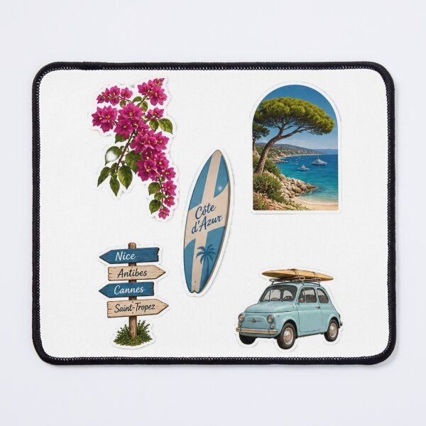 Item preview, Côte d’Azur Stickers – French Riviera, Mediterranean & Sun designed and sold by Madame-Verny.