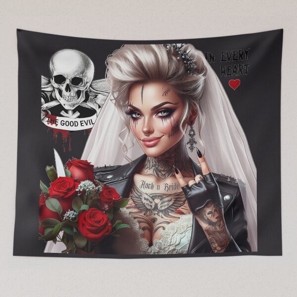 Item preview, Rock Bride Skull Tattoo Piercing designed and sold by Voodoo Store Paranormal Collections.
