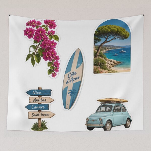 Item preview, Côte d’Azur Stickers – French Riviera, Mediterranean & Sun designed and sold by Madame-Verny.