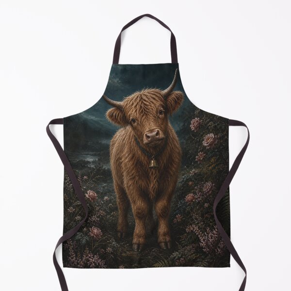 Item preview, Highland Cow in Heather and Roses designed and sold by The-Art-of-D.