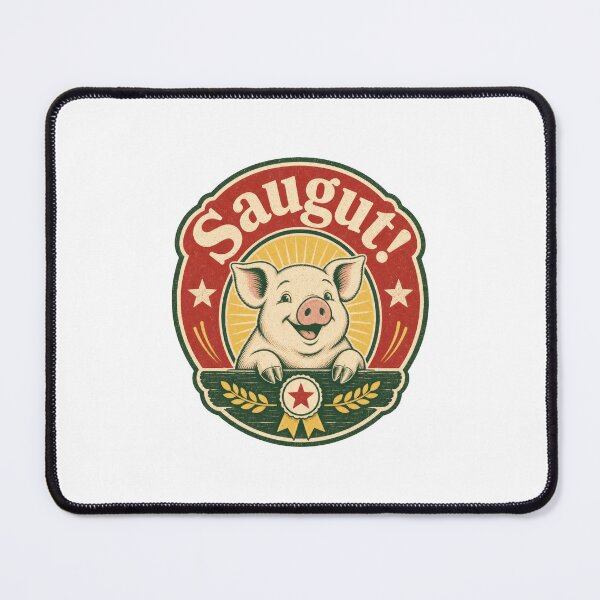 Item preview, Saugut Pig German Awesome Saying Vintage Design designed and sold by AntiqueImages.