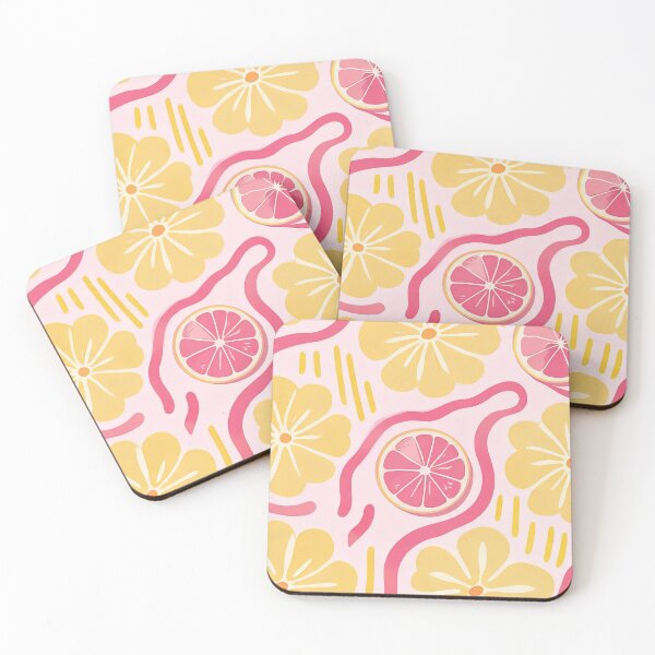 Item preview, Pink Citrus and Daisy Floral Pattern designed and sold by JenniferMoren.