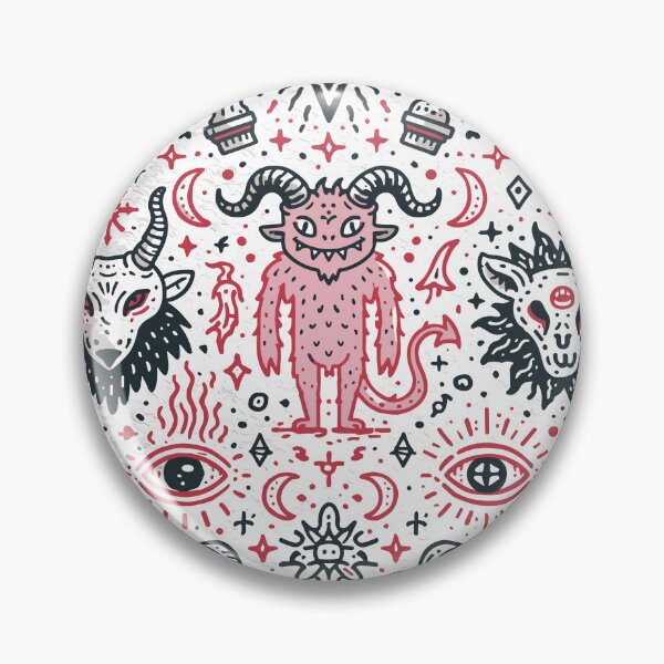 Item preview, Gothic Occult Satanic Demon Hand Drawn Art designed and sold by Romgora.