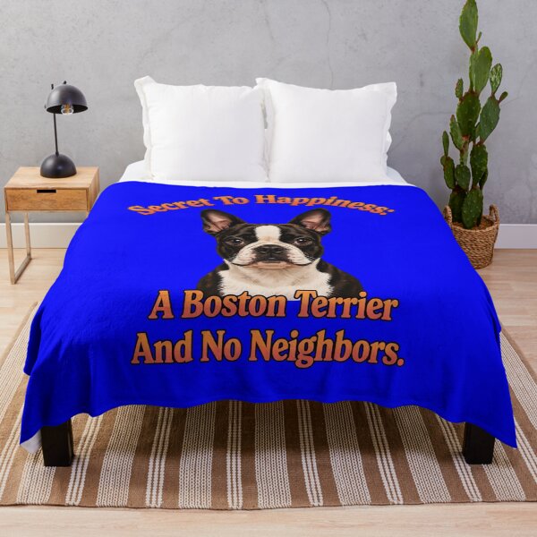 Item preview, Boston Terrier Dog Secret To Happiness: A Boston Terrier And No Neighbors designed and sold by fantasticdesign.