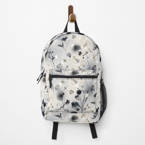 Item preview, Black and White Botanical Pattern | Petal Floral Print designed and sold by Her-XP.