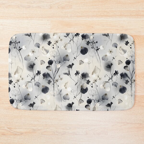 Item preview, Black and White Botanical Pattern | Petal Floral Print designed and sold by Her-XP.
