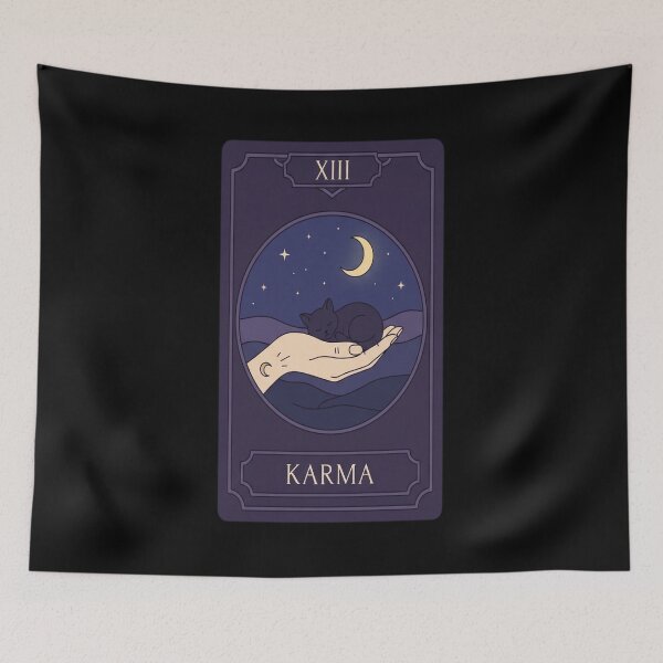 Item preview, Karma is a Cat Tarot Card designed and sold by Daniel Abdelmaseih.