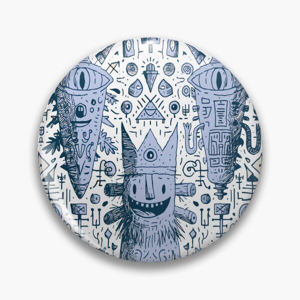 Item preview, Whimsical Monster Doodle Art Pattern designed and sold by Romgora.