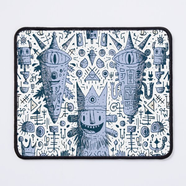 Item preview, Whimsical Monster Doodle Art Pattern designed and sold by Romgora.