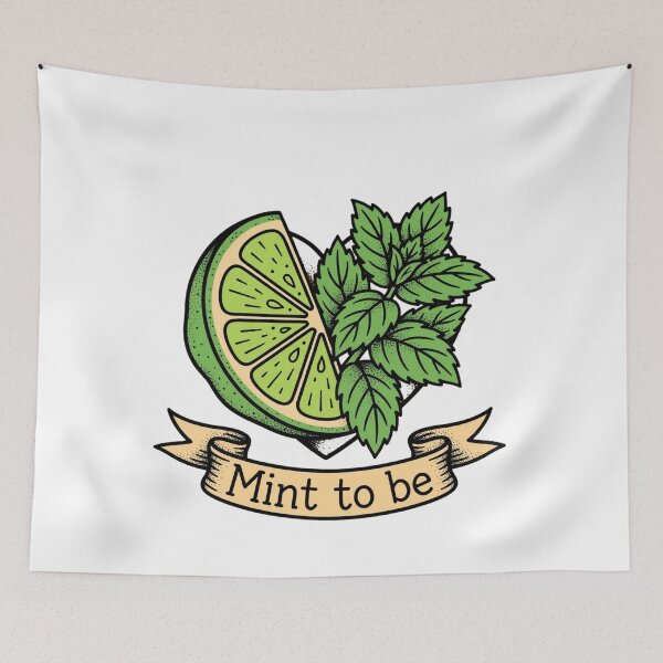 Item preview, Mint To Be - Lime and Mint Heart - Funny Mojito Love Tattoo designed and sold by Neurospicy Trolls.