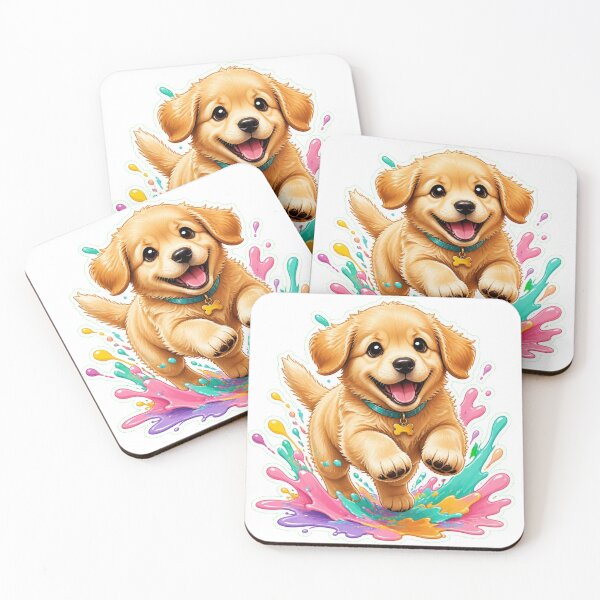 Item preview, Labrador Splash Pup – Cute Running Dog Graphic designed and sold by Benjipawprints.