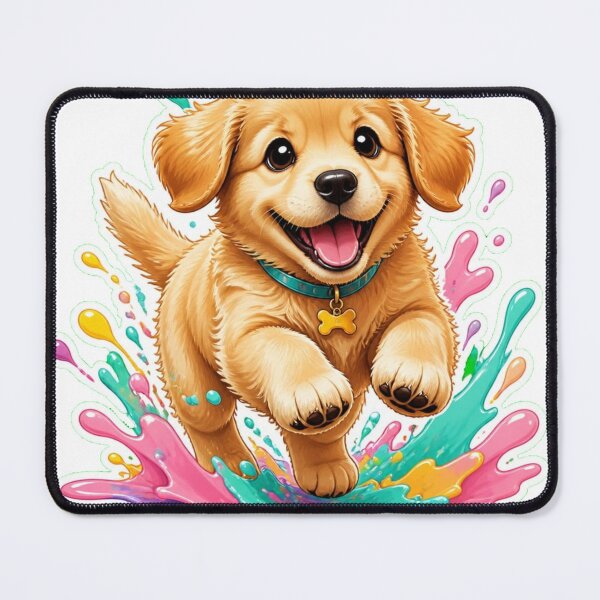 Item preview, Labrador Splash Pup – Cute Running Dog Graphic designed and sold by Benjipawprints.