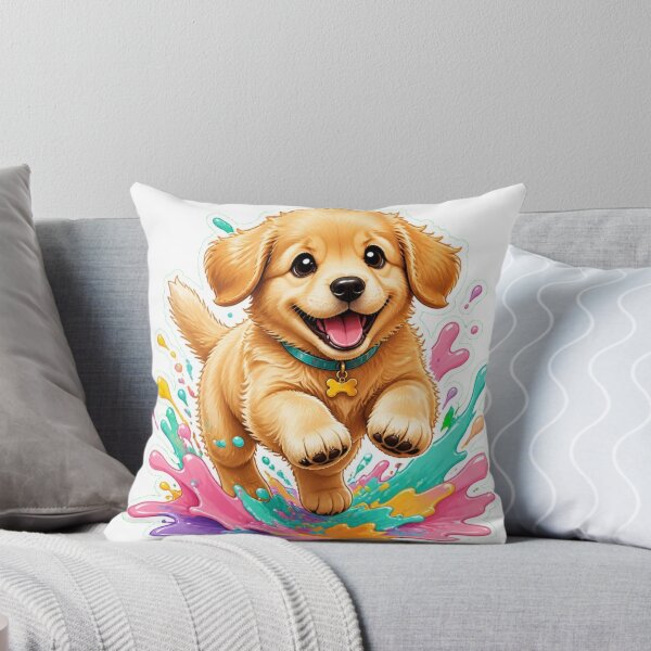 Item preview, Labrador Splash Pup – Cute Running Dog Graphic designed and sold by Benjipawprints.