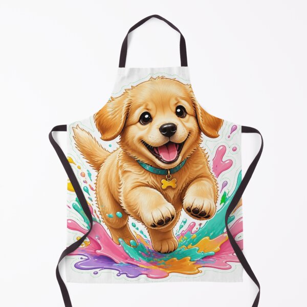 Item preview, Labrador Splash Pup – Cute Running Dog Graphic designed and sold by Benjipawprints.