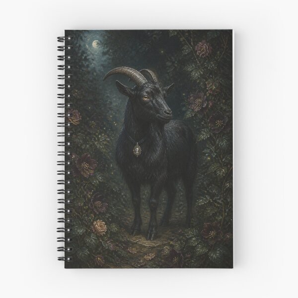 Item preview, Black Goat with Hellebore and Bramble designed and sold by The-Art-of-D.