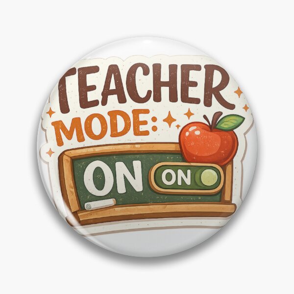 Item preview, Teacher Mode On Funny Teacher Classroom Apple Chalkboard Design designed and sold by Haque Desigens.