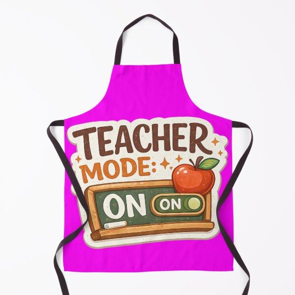 Item preview, Teacher Mode On Funny Teacher Classroom Apple Chalkboard Design designed and sold by Haque Desigens.