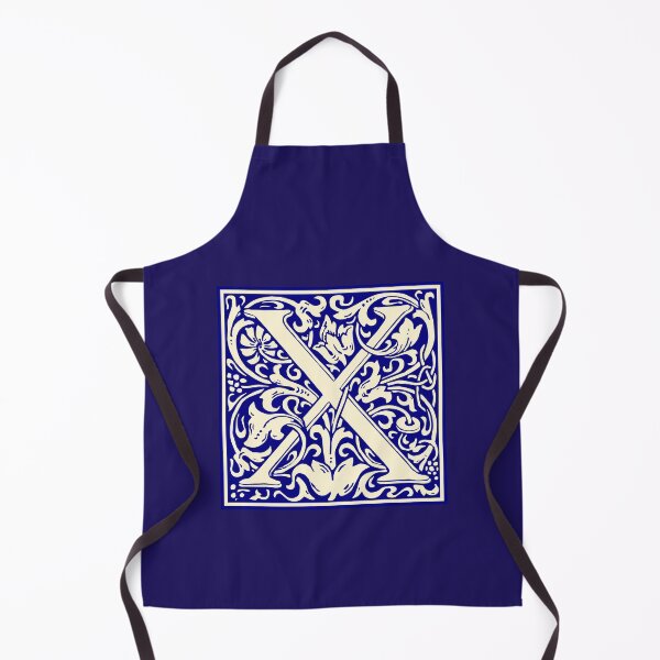 Item preview, William Morris Vintage Letter X Monogram Initial Blue designed and sold by Jeallan Designs.