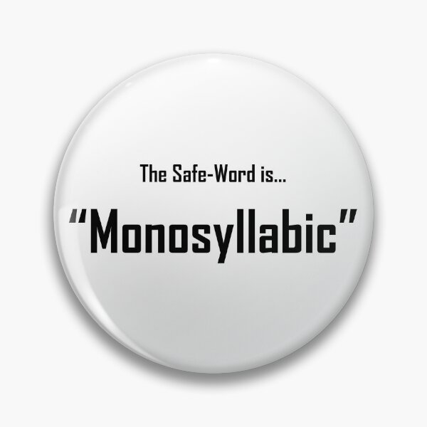 Item preview, SafeWords "Monosyllabic" -Black Lettering designed and sold by cousinbessie.