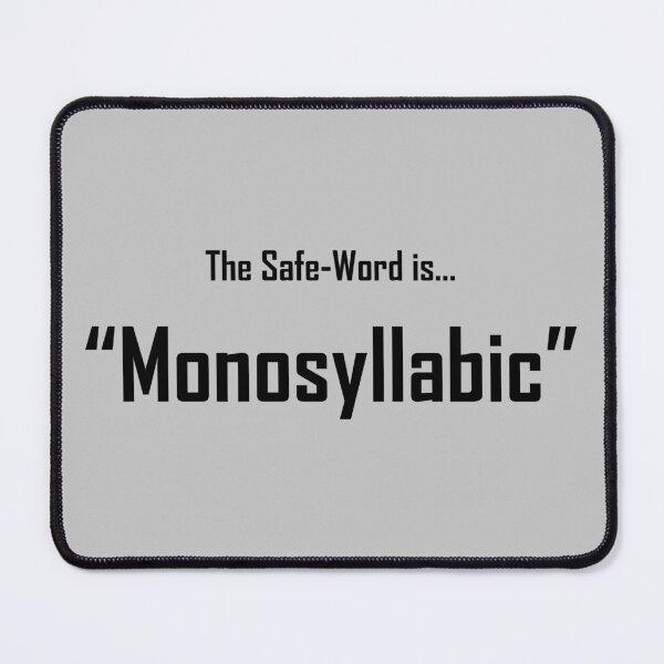 Item preview, SafeWords "Monosyllabic" -Black Lettering designed and sold by cousinbessie.